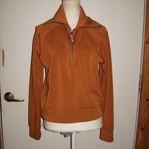 SPANX Women's Burnt Orange Half-Zip Sweatshirt